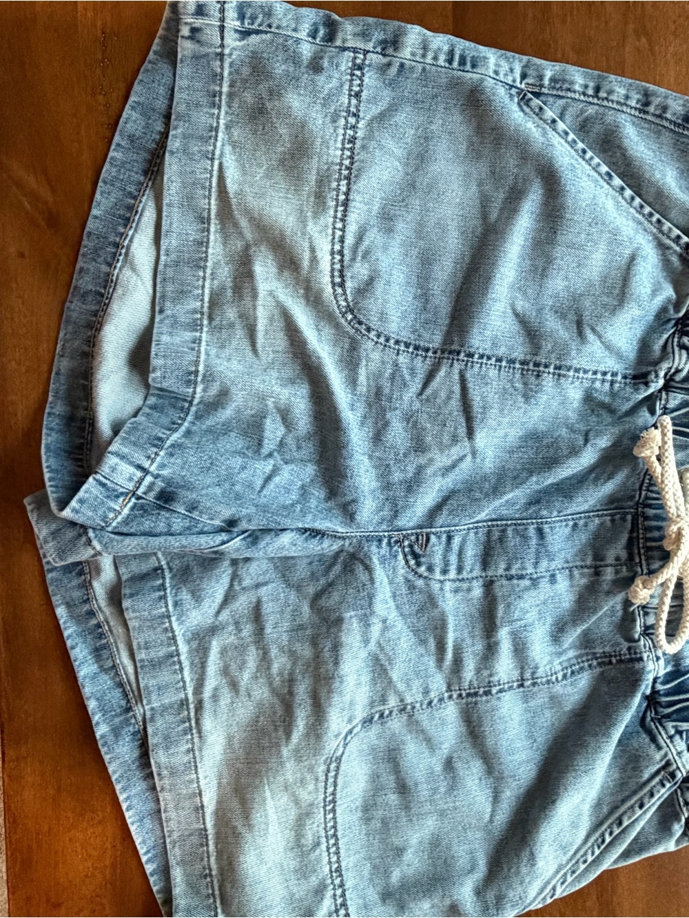 J. Crew Light Blue Denim Drawstring Shorts